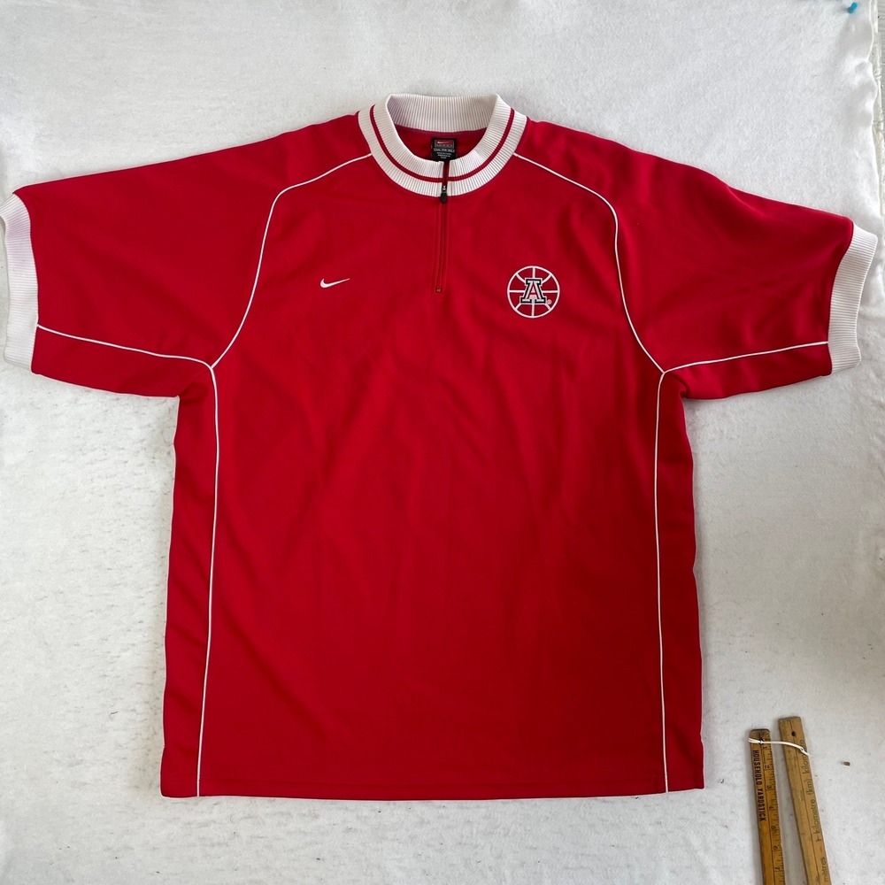 Nike Team Quarter Zip Pullover Mens XXL Red Arizona Wildcats Basketball Warm Up